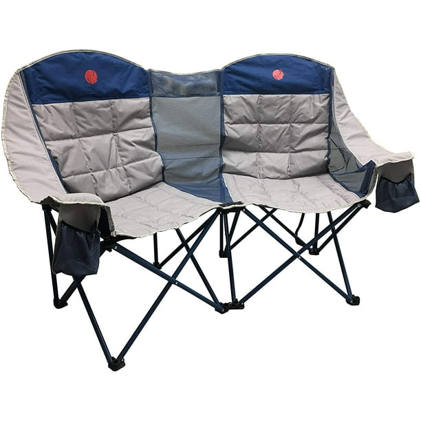 OmniCore Designs MoonPhase Home-Away LoveSeat Heavy Duty Oversized Folding Double Camp Chair Collection Single, Double, Triple